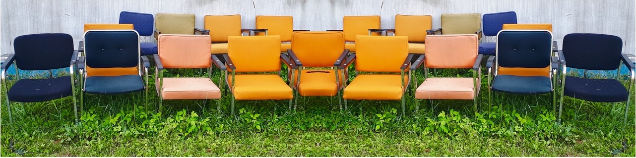 chairs in grass